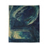 Cosmic Serpent Guarding Starlit Gate Plush Fleece Throw Blanket