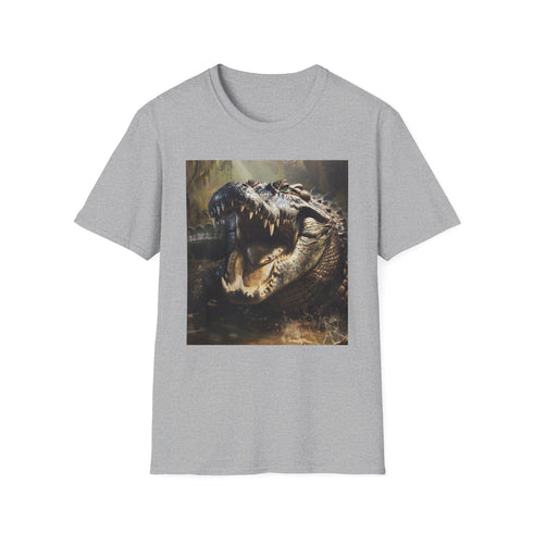 Charcoal Crocodile Painting T-shirt, DTG, Regular fit, Men's/Women's sizes