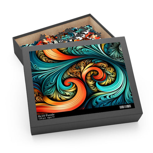 Colorful Spiral Fractal Puzzle for Mind-Challenging Fun and Visual Delight