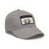 Labrador Love embroidered white baseball cap with light brown patch.