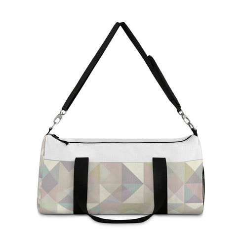 Pastel geometric print small duffel bag made in the USA.