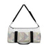 Pastel geometric print small duffel bag made in the USA.