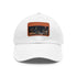 Midnight Skyline Tokyo Baseball Cap in White with Light Brown Patch