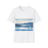Alaska Bliss Watercolor Tee in Charcoal, size S for men/women.
