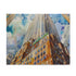Watercolor puzzle featuring Chrysler Building for relaxing New York entertainment.