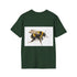 Bumblebee watercolor tee in charcoal, regular fit, crew neck.