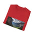 Charcoal crew neck cotton T-shirt with Symphony of Natures Majesty design.