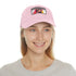 Neon colors Hugh Jackman watercolor unisex baseball cap with brown patch.