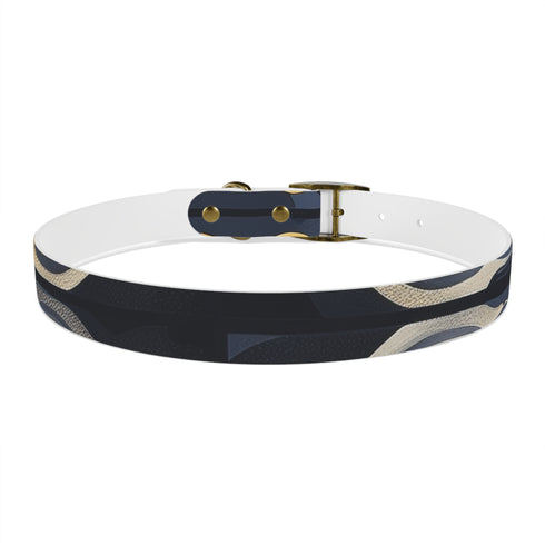 Stylish black onyx tile dog collar for medium-sized pets.