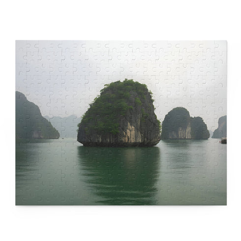 Halong Bay Vietnam jigsaw puzzle featuring emerald waters and limestone formations