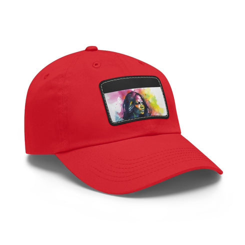 First Lady Neon Dreams Baseball Cap in white with light brown patch