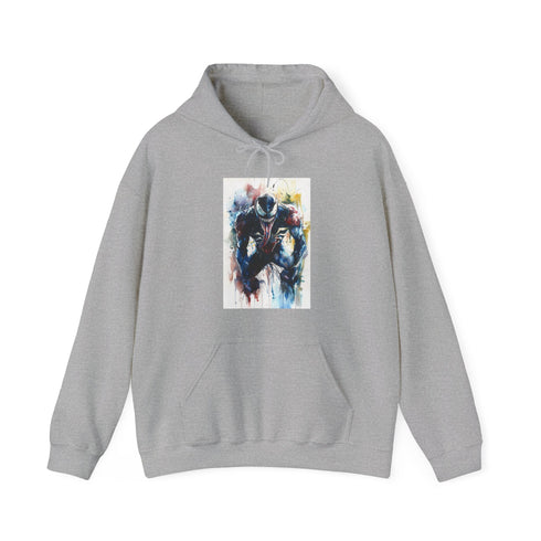 Venom Spiderman Symbiote Hoodie in Navy, Men's Regular Fit.