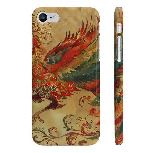 Eternal Flame Phoenix Phone Case: Glossy iPhone 7/8 Plus Slim Cover