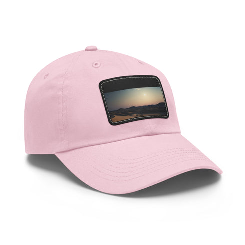 Desert Dreamer Full Moon Baseball Cap in White with Light Brown Patch