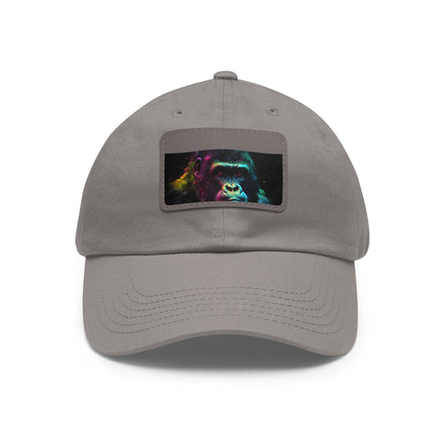 Gorilla Glow Watercolor Cap White Light Brown Patch Unisex Vegan