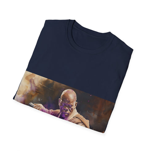 Mace Windu Purple Lightsaber Tee in Charcoal, Size S