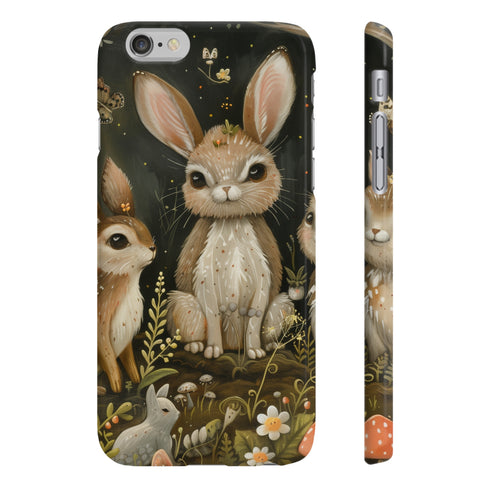 Whimsical woodland phone case, glossy finish, iPhone 7/8 Plus slim variant.