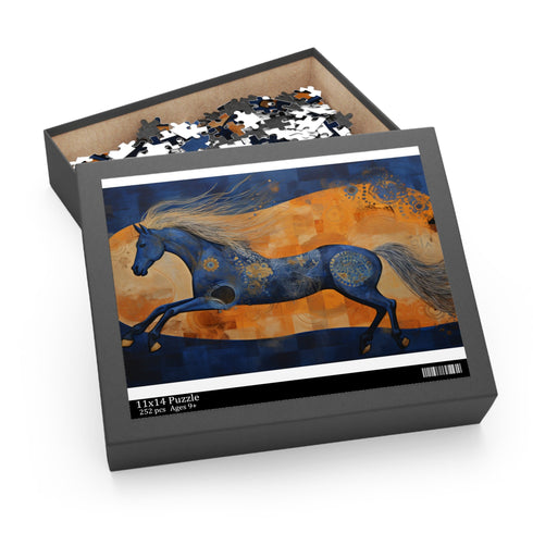 Abstract horse texture puzzle for art lovers and enthusiasts.