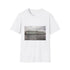 Charcoal cotton T-shirt with winter palace graphic reflects Russian cultural grandeur