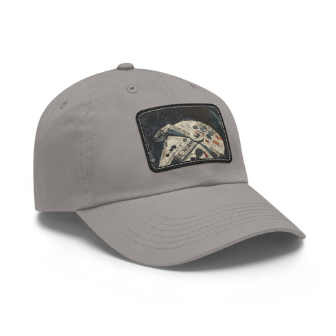 Galactic Adventure Millennium Falcon Cotton Cap, White/Light Brown Rectangle, Unisex@Enable customers to easily understand what this product is.