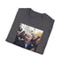 Charcoal cotton crew neck Joe Biden tee with vibrant watercolor artwork
