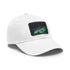 Northern Lights Glow Baseball Cap in White with Rectangle patch.
