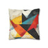 Abstract Geometric Shapes (Edition II) — Faux Suede Cushion Cover — Double-Sided Back & Concealed Zip Detail
