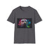 Charcoal cotton T-shirt with neon Mike Tyson watercolor design