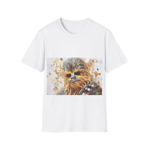 Chewbacca watercolor t-shirt, charcoal color, regular fit.