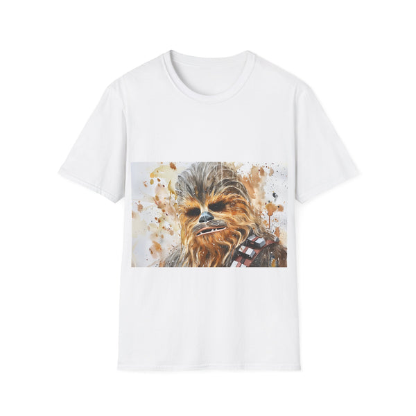 Chewbacca watercolor t-shirt, charcoal color, regular fit.