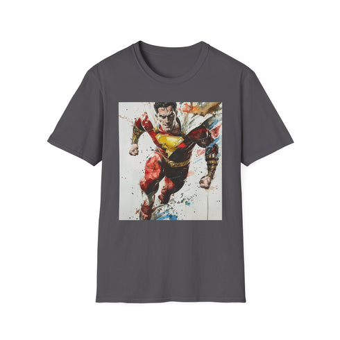Shazam Champion of Magic Charcoal T-Shirt regular fit crew neck.
