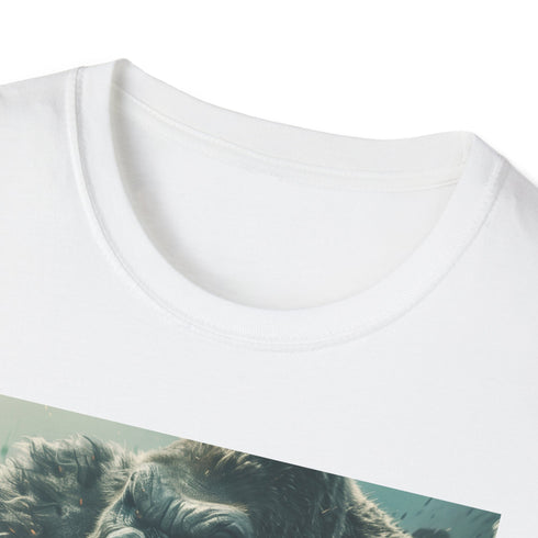 Primal Majesty King Kong Charcoal T-Shirt, Crew Neck Cotton DTG.