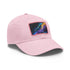 Neon space galaxy snapback cap with bold design and vibrant colors.