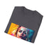 Vibrant charcoal cotton t-shirt with crew neck and Margot Robbie design