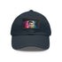 Vibrant Neon Watercolor Ronaldo Cap with Light Brown Rectangle Patch.