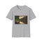 Charcoal cotton crew neck T-shirt featuring Amazon rainforest symphony graphic