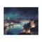 London Skyline Illuminated Canvas: Vibrant city lights after dark on canvas.