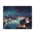 London Skyline Illuminated Canvas: Vibrant city lights after dark on canvas.