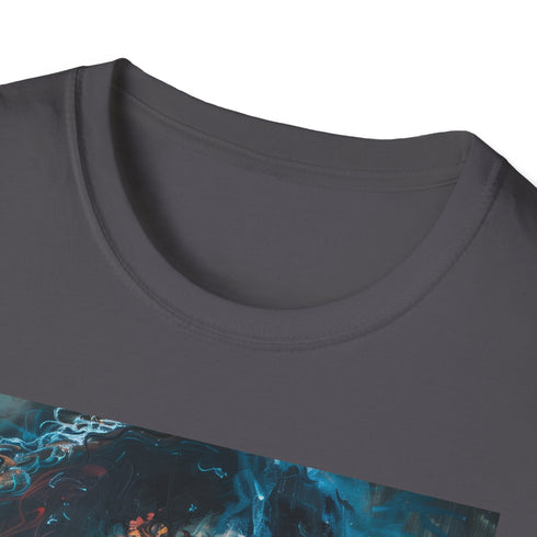 Charcoal cotton T-shirt featuring vibrant portrait of Rubeus Hagrid