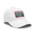 Chrysler Cityscape Watercolor Baseball Cap in White with Light Brown Patch