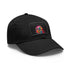 Vibrant neon watercolor baseball cap with light brown rectangle patch.