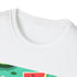 Charcoal cotton T-shirt with vibrant tropical watermelon and floral pattern