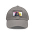 Neon Dreams White Baseball Cap with Light Brown Patch & Rectangle Shape
