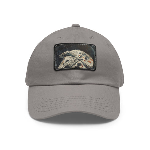 Galactic Adventure Millennium Falcon cap - White with light brown patch.
