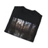 Charcoal T-shirt with mystical swamp print and regular fit cotton crew neck