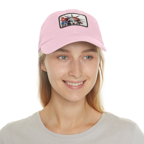Patriotic American flag baseball cap with unique line drawing splash design