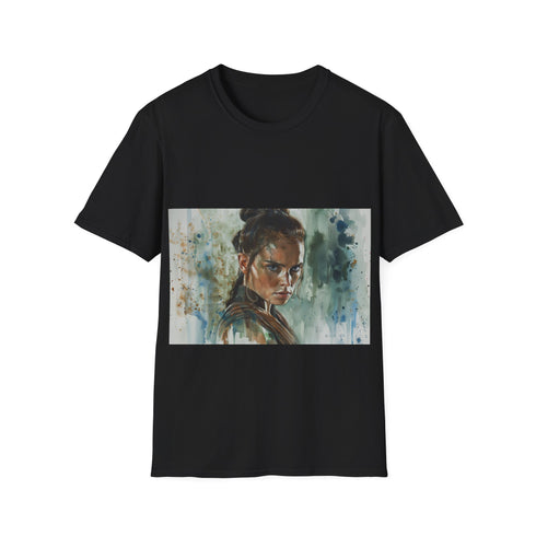 Forceful Rey Star Wars Tee in Charcoal, Crew Neck, Regular Fit
