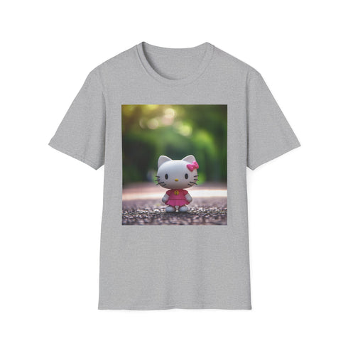Sanrio Safari Hello Kitty T-Shirt in Charcoal, size Small, summer ready.