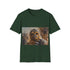 Watercolor Chewbacca charcoal tee with crew neck and regular fit