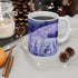 Lavender Bliss Ceramic 11oz Coffee Mug with Seamless Field Pattern